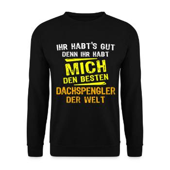 Don Dachspengler - Sweat-shirt Unisexe - noir - Devant - Alina (178cm) & Michal (187cm)