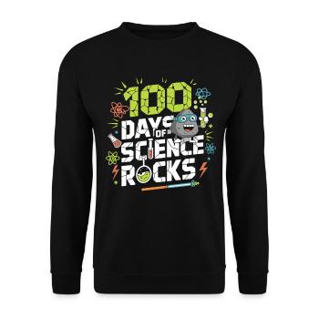 100 Tage Wissenschaft Rocks - Unisex Pullover - Schwarz - Vorne - Alina (178cm) & Michal (187cm)