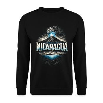 Nicaragua Nicaragisch - Unisex Pullover - Schwarz - Vorne - Alina (178cm) & Michal (187cm)