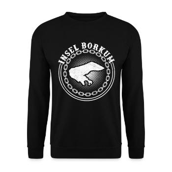 North Sea Holiday ISLAND OF BORKUM: Fun - Unisex Sweatshirt - black - Front - Alina (178cm) & Michal (187cm)
