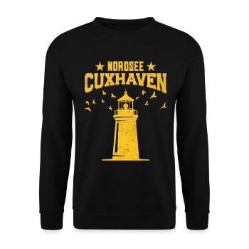 Cuxhavener NORDSEE CUXHAVEN Urlaub Lustiges - Unisex Pullover - Schwarz - Vorne - Alina (178cm) & Michal (187cm)