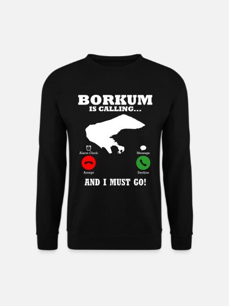 Île Borkum APPELS DRÔLES - Sweat-shirt Unisexe - noir