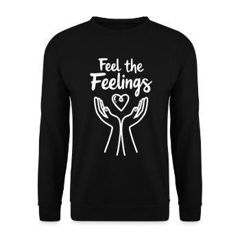 Style Ressens les Sentiments Pleine Conscience & Émotions - Sweat-shirt Unisexe - noir - Devant - Alina (178cm) & Michal (187cm)
