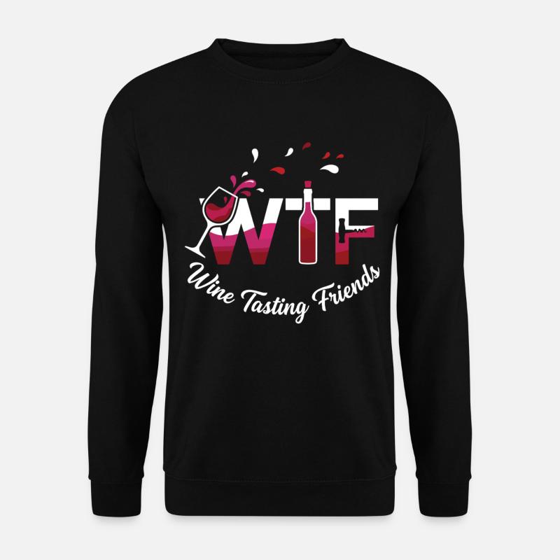 Wine Tasting Friends Graphic - Unisex Sweatshirt - black