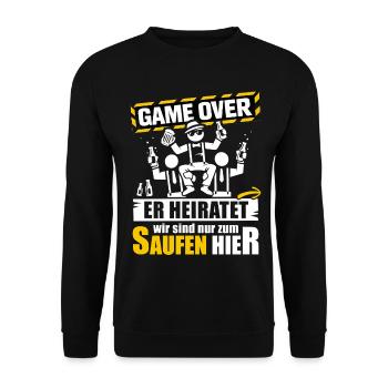 Enterrement de vie de garçon T-shirt Hommes Enterrement de vie de jeune fille - Sweat-shirt Unisexe - noir - Devant - Alina (178cm) & Michal (187cm)
