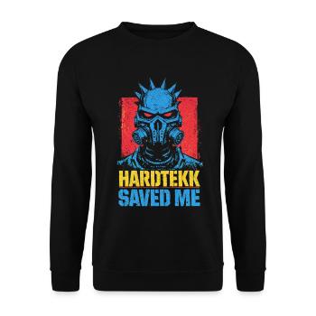 Hardtekk Tekke East Germany - Unisex Sweatshirt - black - Front - Alina (178cm) & Michal (187cm)