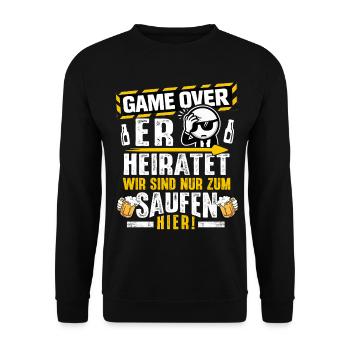 Bachelor Party Men T-Shirt Bachelor Party Rumbling - Unisex Sweatshirt - black - Front - Alina (178cm) & Michal (187cm)