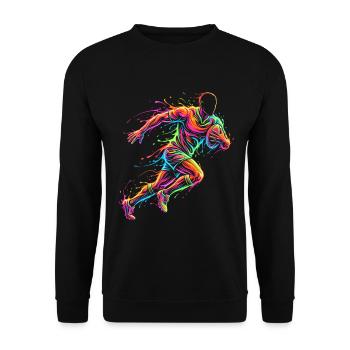 Joueur de Rugby Homme Enfant Garçon - Sweat-shirt Unisexe - noir - Devant - Alina (178cm) & Michal (187cm)