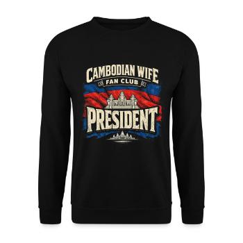 Cambodia Cambodians - Unisex Sweatshirt - black - Front - Alina (178cm) & Michal (187cm)