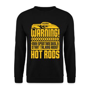 Le vieil Sammler commence à parler des hot rods - Sweat-shirt Unisexe - noir - Devant - Alina (178cm) & Michal (187cm)