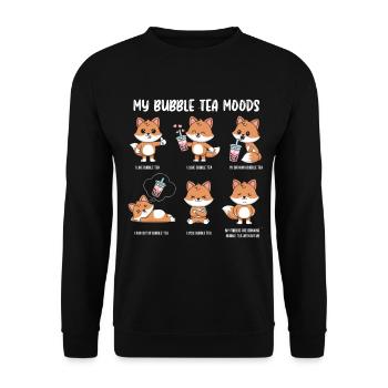 Fox Bubble Tea Meme - Unisex Sweatshirt - black - Front - Alina (178cm) & Michal (187cm)