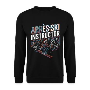 APRrès Moniteur de ski - Sweat-shirt Unisexe - noir - Devant - Alina (178cm) & Michal (187cm)