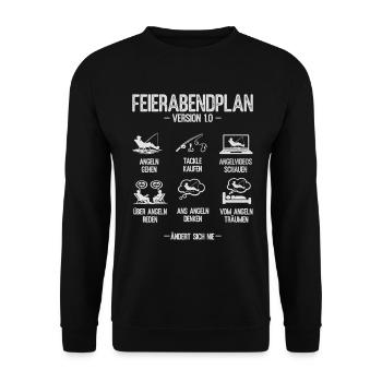 Plan de pêche après le travail de Pêche Homme Pêcheur - Sweat-shirt Unisexe - noir - Devant - Alina (178cm) & Michal (187cm)