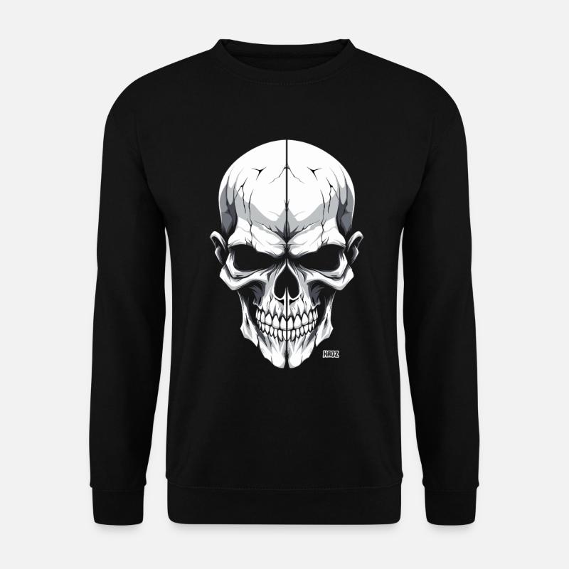 Monochrome skull white - Unisex Sweatshirt - black