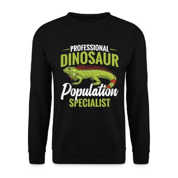  Professional Dinosaur Population Specialist - Unisex Sweatshirt - black - Front - Alina (178cm) & Michal (187cm)