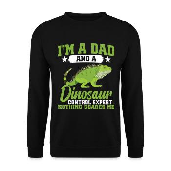  Lizard Hunter Tools Reptile Hunting Equipment - Unisex Sweatshirt - black - Front - Alina (178cm) & Michal (187cm)