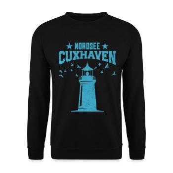 Cuxhavener NORDSEE CUXHAVEN Urlaub Lustiges - Unisex Pullover - Schwarz - Vorne - Alina (178cm) & Michal (187cm)