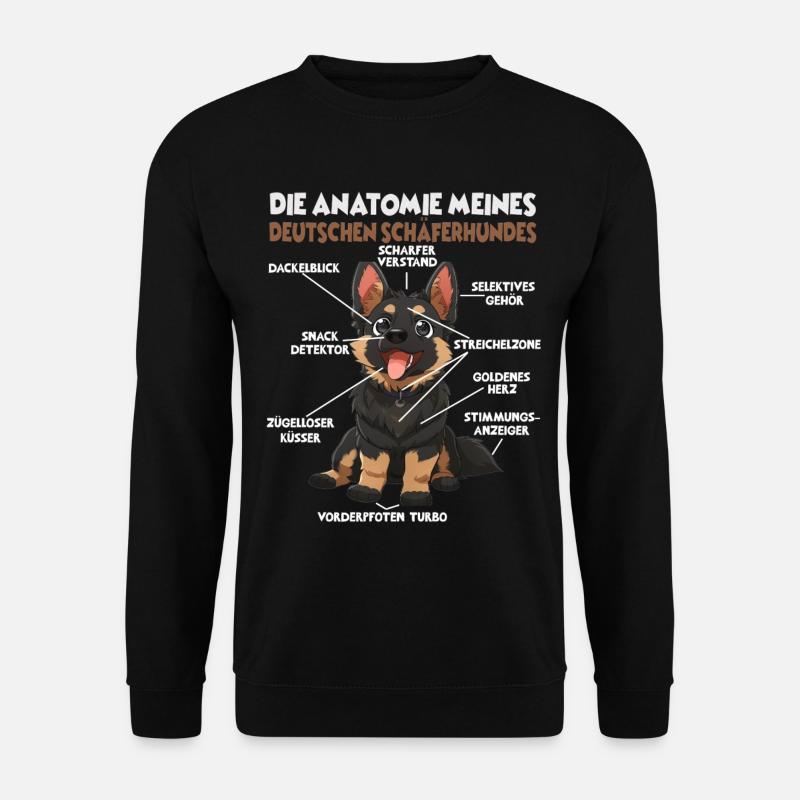 Schäferhund Gassi T Hundehalter Schäferhund - Unisex Pullover - Schwarz