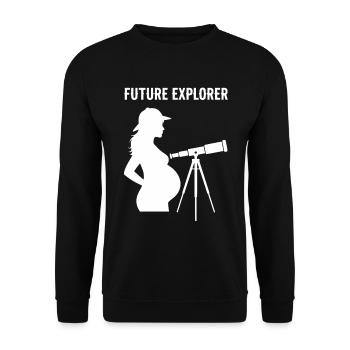 Future Explorer - Espace de Nouvelle Génération - Sweat-shirt Unisexe - noir - Devant - Alina (178cm) & Michal (187cm)