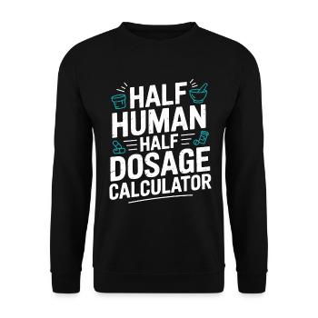Retail Pharmacist Half Human Half Rx Specialist - Unisex Sweatshirt - black - Front - Alina (178cm) & Michal (187cm)