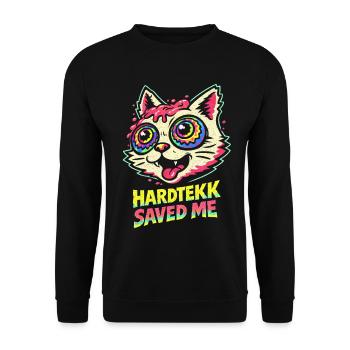 Hardtekk Tekke East Germany - Unisex Sweatshirt - black - Front - Alina (178cm) & Michal (187cm)