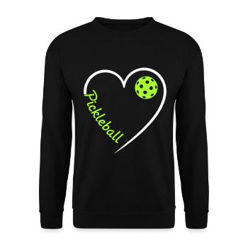 Pickleball Heart - I Love Pickleball Sports - Unisex Sweatshirt - black - Front - Alina (178cm) & Michal (187cm)