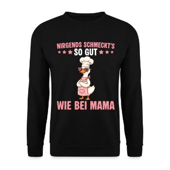 Mama Goose Cook Fête des Mères - Sweat-shirt Unisexe - noir - Devant - Alina (178cm) & Michal (187cm)