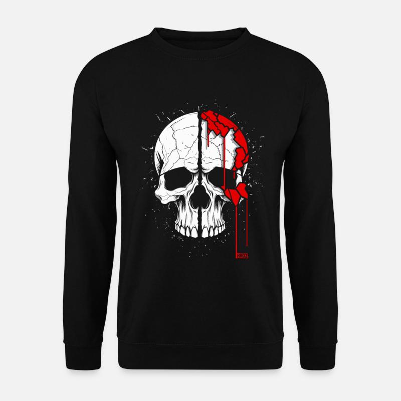 Totenkopf mit coolem Effekt - Unisex Pullover - Schwarz