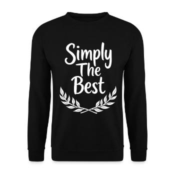 Simply The Best Laurel Wreath Statement - Unisex Sweatshirt - black - Front - Alina (178cm) & Michal (187cm)