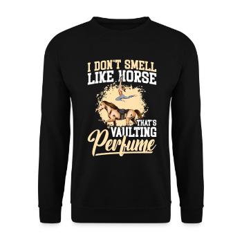 Pferdegymnastik Künstlerisches Reitpferd - Unisex Pullover - Schwarz - Vorne - Alina (178cm) & Michal (187cm)