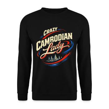 Cambodia Cambodians - Unisex Sweatshirt - black - Front - Alina (178cm) & Michal (187cm)