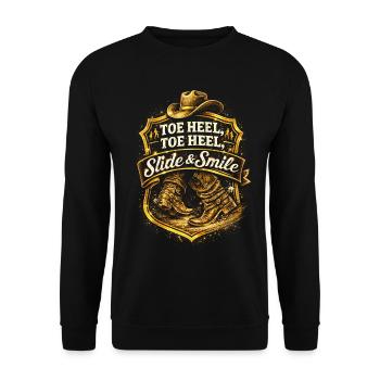 Line Dance Line Dancer Toe Heel - Unisex Sweatshirt - black - Front - Alina (178cm) & Michal (187cm)