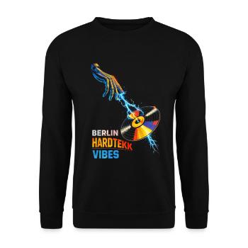 Berlin Hardtekk Tekke East Germany - Unisex Sweatshirt - black - Front - Alina (178cm) & Michal (187cm)