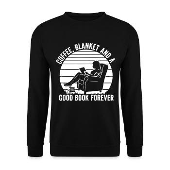 Livre de la Couverture à Café - Sweat-shirt Unisexe - noir - Devant - Alina (178cm) & Michal (187cm)