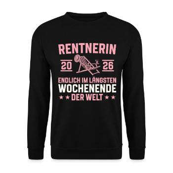 Retraite du plus long week-end 2026 - Sweat-shirt Unisexe - noir - Devant - Alina (178cm) & Michal (187cm)