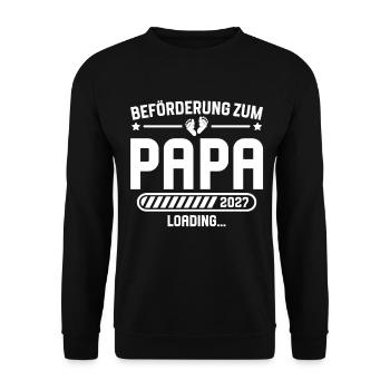 Expectant Dad 2027 Announce Pregnancy - Unisex Sweatshirt - black - Front - Alina (178cm) & Michal (187cm)