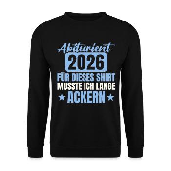 Abitur 2026 Lange Ackern Abitur Graduation - Unisex Sweatshirt - black - Front - Alina (178cm) & Michal (187cm)