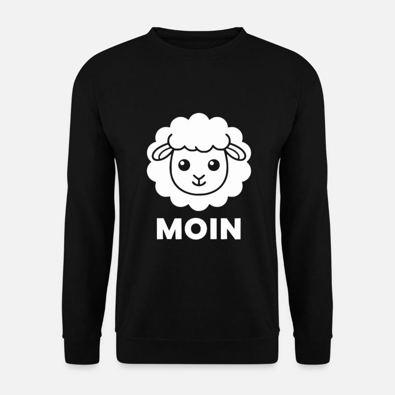 Schaf Moin Minimal Illustration - Unisex Pullover - Schwarz