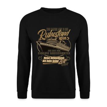 Legend, Retirement, Retirement, Cruise, 2026 - Unisex Sweatshirt - black - Front - Alina (178cm) & Michal (187cm)