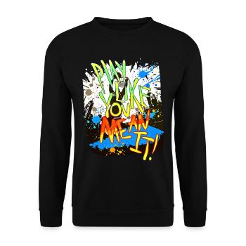Légende du basket-ball urbain - Jouez comme si vous le pensaiez - Sweat-shirt Unisexe - noir - Devant - Alina (178cm) & Michal (187cm)