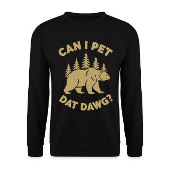 Can I Pet Dat Dawg, Hiking, Hiking - Unisex Sweatshirt - black - Front - Alina (178cm) & Michal (187cm)