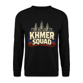 Cambodge Escouade khmère cambodgienne - Sweat-shirt Unisexe - noir - Devant - Alina (178cm) & Michal (187cm)