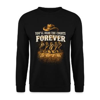 Danse en ligne Danseuse en ligne Écoute les Comtes pour Toujours - Sweat-shirt Unisexe - noir - Devant - Alina (178cm) & Michal (187cm)