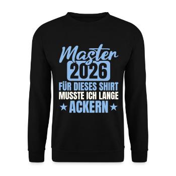 Master 2026 Passed Studies Graduation Gift - Unisex Sweatshirt - black - Front - Alina (178cm) & Michal (187cm)