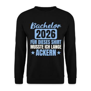 Bachelor 2026 Studies Degree Lange Ackern - Unisex Sweatshirt - black - Front - Alina (178cm) & Michal (187cm)
