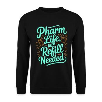 Hospital Pharmacist Pharm Life Medication Safety - Unisex Sweatshirt - black - Front - Alina (178cm) & Michal (187cm)