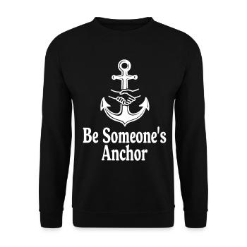Soyez l’ancre de quelqu’un pour le soutien et la confiance en vous - Sweat-shirt Unisexe - noir - Devant - Alina (178cm) & Michal (187cm)