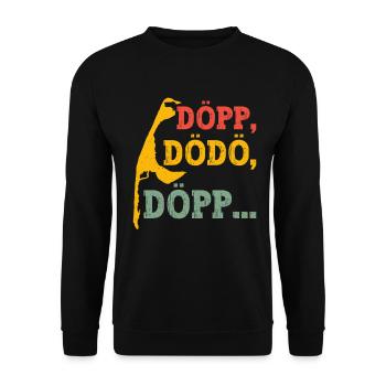Nordsee Urlaub DÖPP DÖDÖ DÖPP ... Sylt Lustiges - Unisex Pullover - Schwarz - Vorne - Alina (178cm) & Michal (187cm)