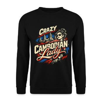 Cambodia Cambodians - Unisex Sweatshirt - black - Front - Alina (178cm) & Michal (187cm)