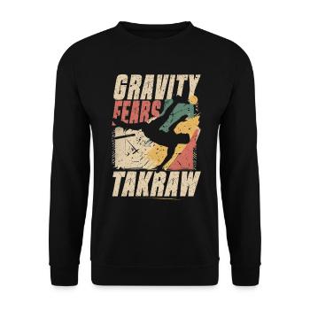 Sepak Takraw Gravity Fears Takraw - Unisex Sweatshirt - black - Front - Alina (178cm) & Michal (187cm)